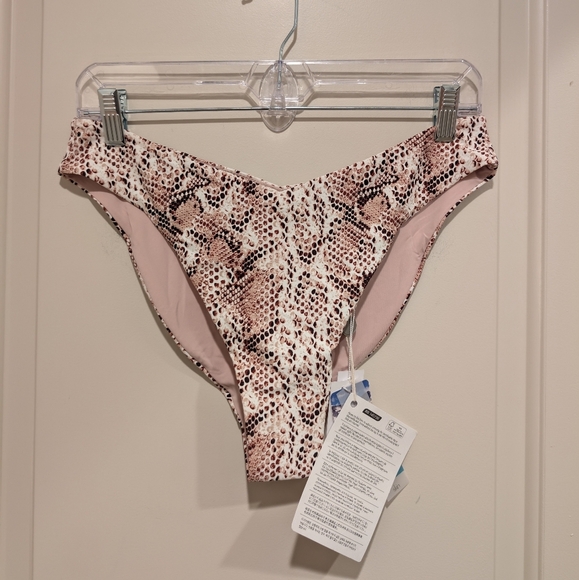 Skin The Alina Snake-print Mid-rise Bikini Briefs Animal Print Medium - Picture 3 of 7